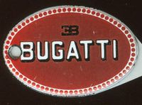 Preissenkung - Emailliertes Bugatti Logo (4,5 cm lang) Hessen - Groß-Umstadt Vorschau