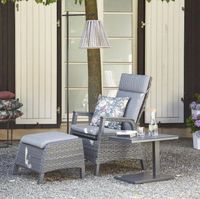 Siena Garden Solea Loungesessel + Hocker schiefer-blau Baden-Württemberg - Riedlingen Vorschau