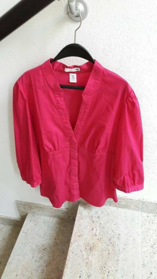 H&M Bluse in Knall Pink Gr.38 3/4 Arm in Karlshuld