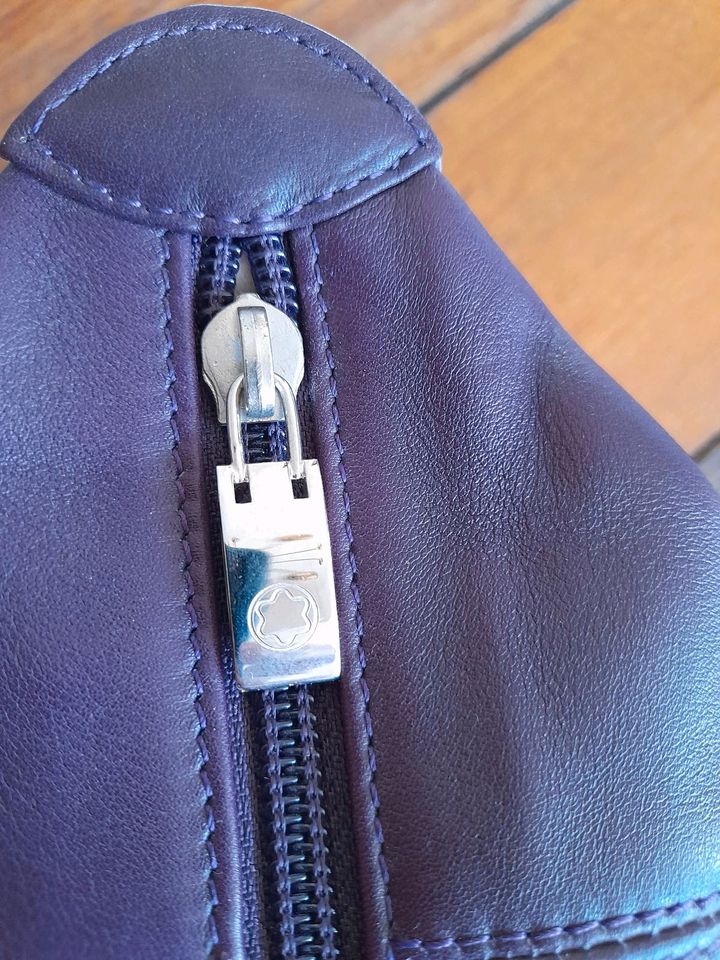 MONTBLANC Handtasche Leder Aubergine in Großenkneten