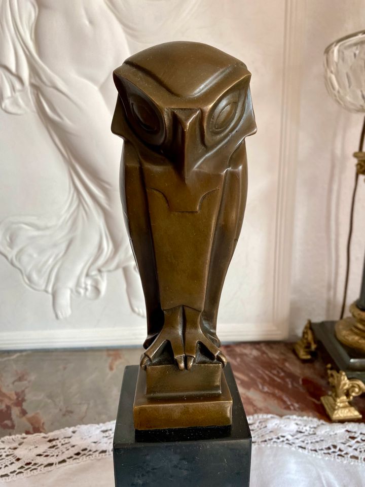 Bronze Eule Marmor Kubismus Jugendstil Art Deco Antik in Berlin