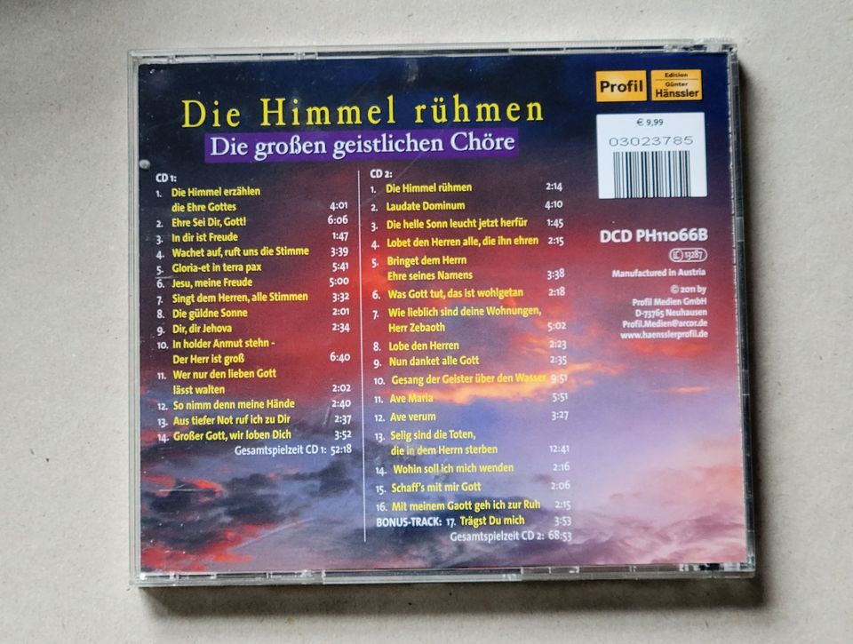 Die Himmel rühmen - die großen geistlichen Chöre Chromusik 2 CD in Rheda-Wiedenbrück