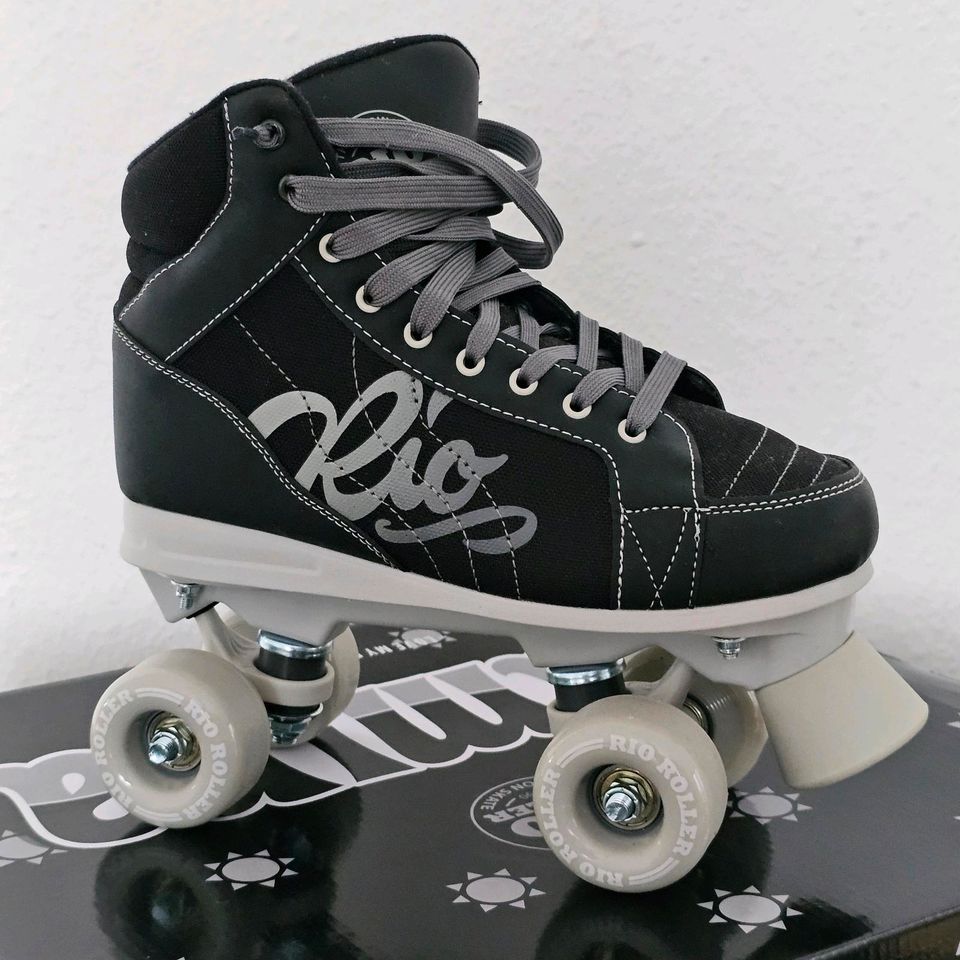 Rollschuhe Black/Grey 38 NEU RIO Roller Lumina in Seligenstadt