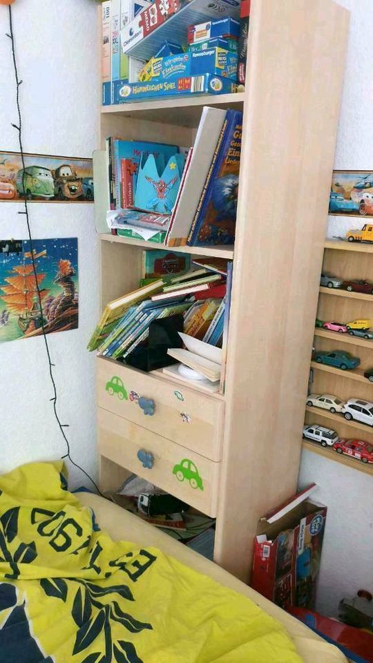 Kleiderschrank Kinderzimmer Schrank Regal Bücherregal blau weiß in Köln