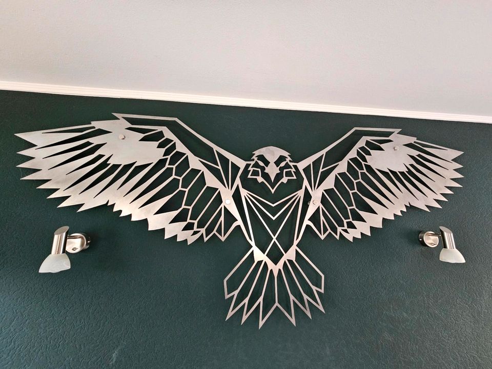 Wanddeko Kunst Bild Adler aus Stahlblech in Nürnberg (Mittelfr)