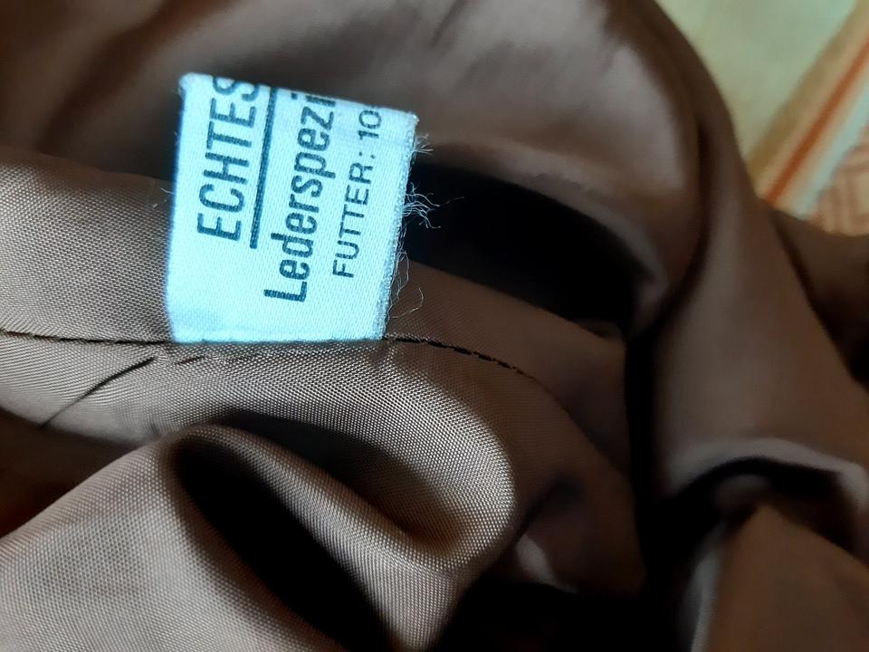 Lederrock dunkelbraun Midi - Gr. 40 lt. Etikett - eher Gr. 38 in Sonneberg