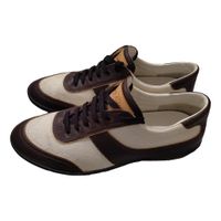 Louis Vuitton Brown Leather Canvas Low Top Sneakers GO1116 Nordrhein-Westfalen - Kempen Vorschau
