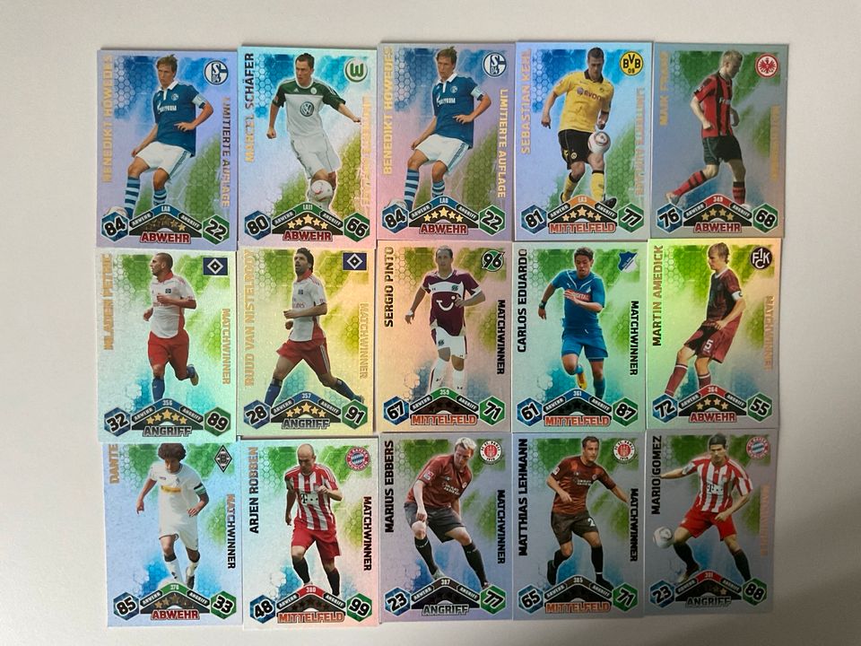 76x Topps Match Attax Bundesliga 12x 08/09 46x 10/11 18x 11/12 in Metzingen