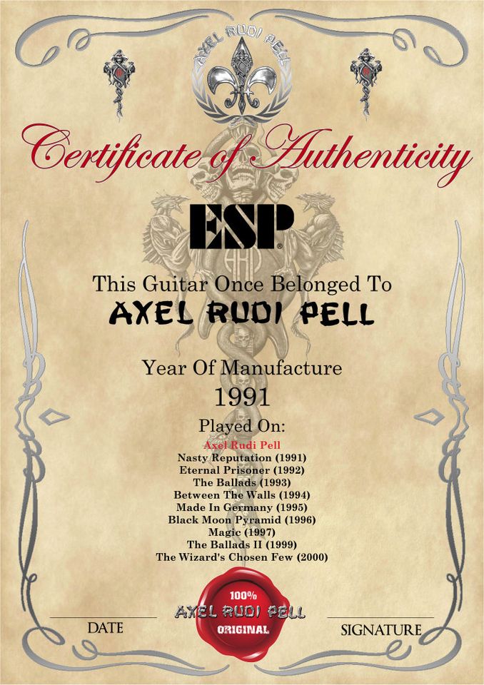 1991 ESP Custom Shop Japan Axel Rudi Pell EINZELSTÜCK case in Herne