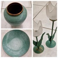 4er Set Obstschale, Vase, Teelichthalter grün, Goldrand, Deko Rheinland-Pfalz - Schweich Vorschau