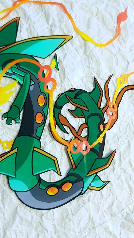 Pokemon - Mega Rayquaza Glasspainting in Passau