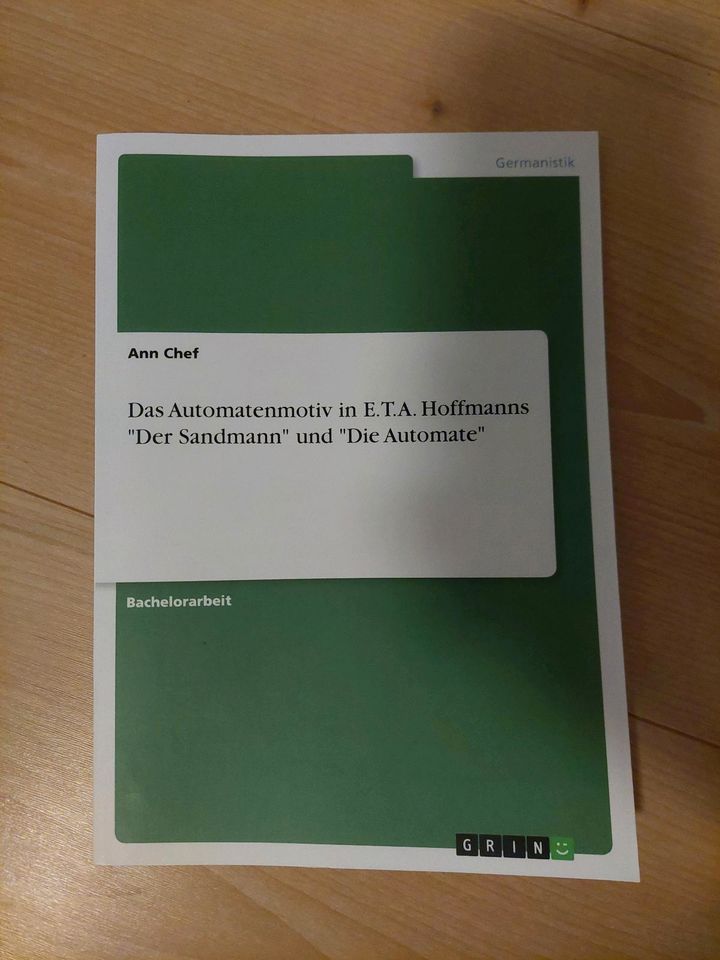 Bachelorarbeit über das Automatenmotiv in E.T.A. Hoffmanns Werken in Recklinghausen