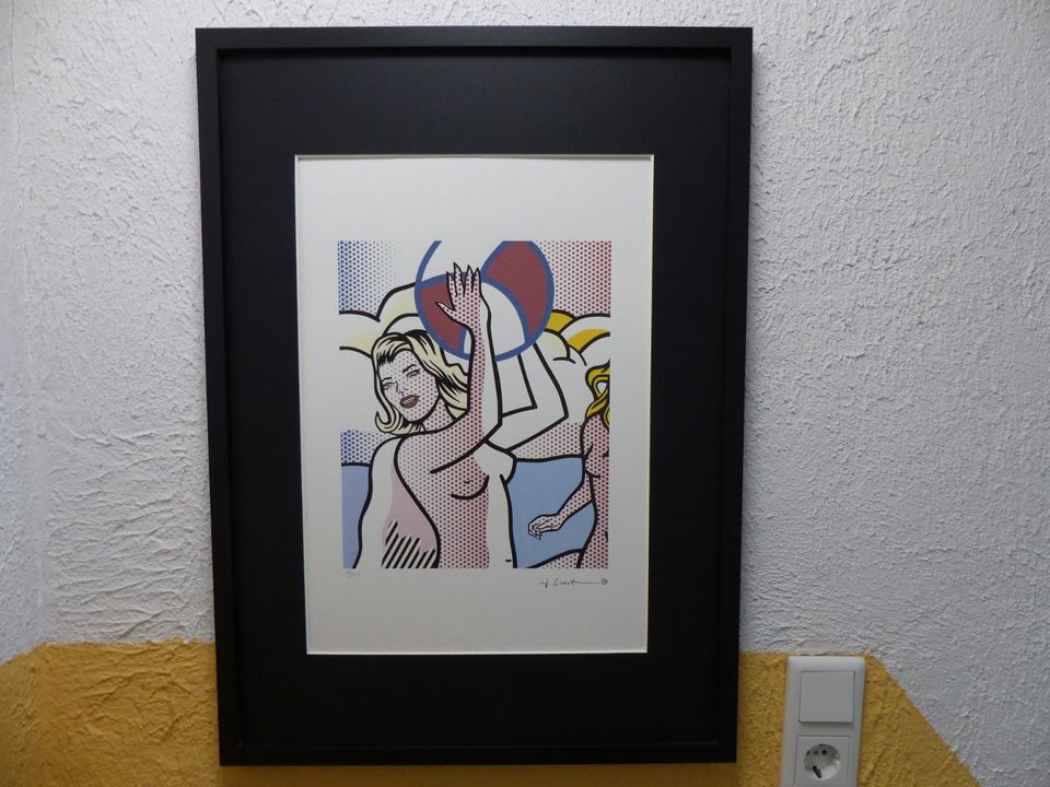 Roy Lichtenstein Lithografie 50 x 35 cm limitiert, "GERAHMT" in Gronau (Westfalen)