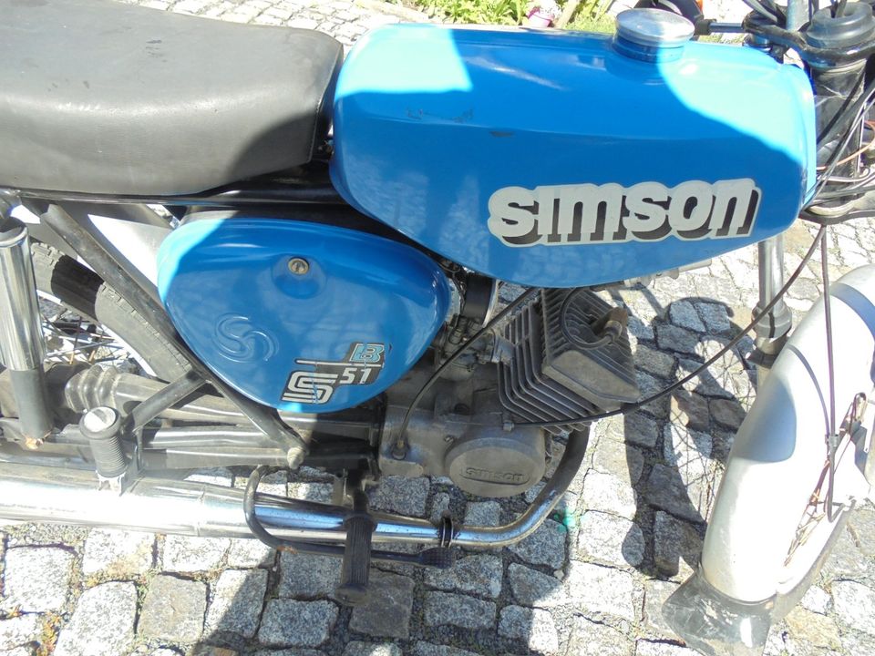 Simson S 51 B1-3 BJ.1986 Original mit KBA Papiere Motor läuft in Kraftsdorf