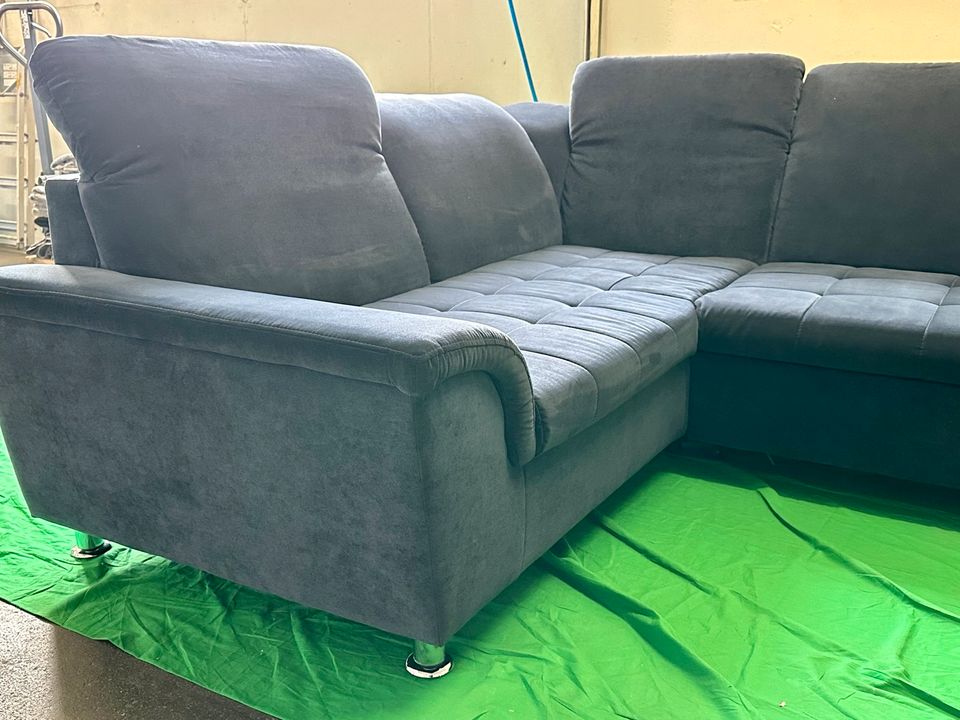 NEU! Wohnlandschaft Franzi XXL ! Sofa Chenille marine ! Bett in Löhne