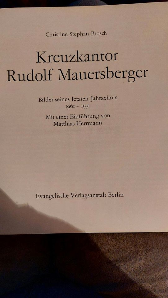 Buch Kreuzkantor Rudolf Mauersberger in Dresden