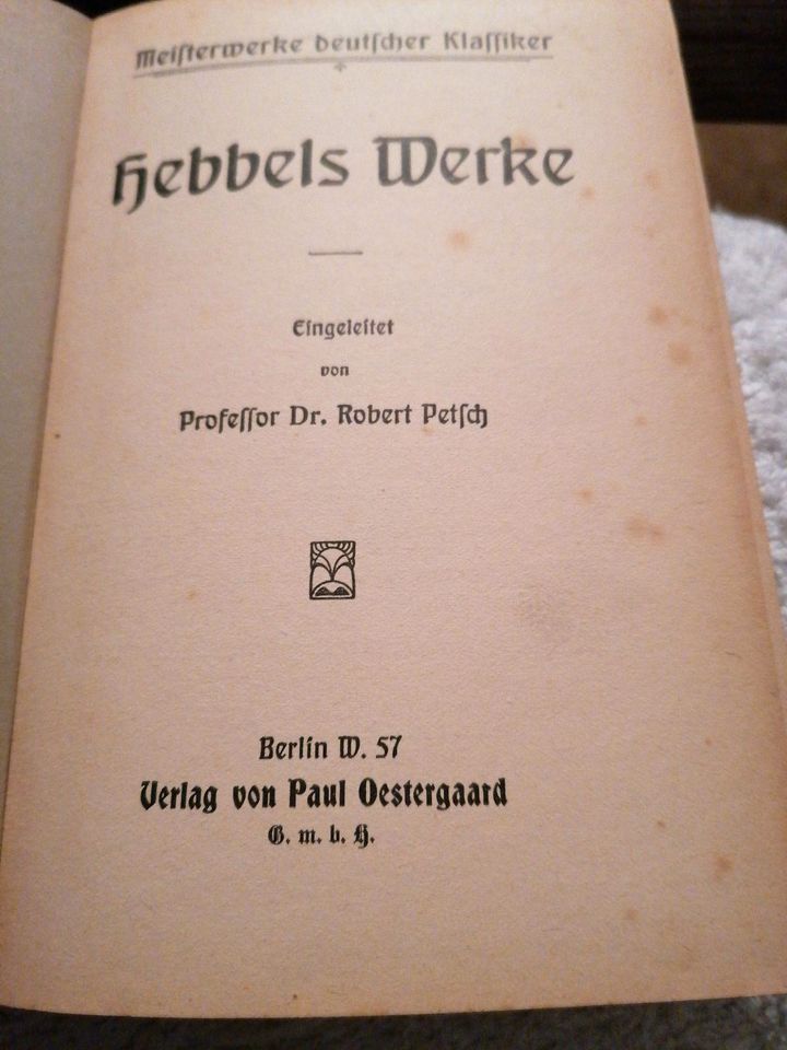 Buch,Hebbels Werke, Heft HÄGAR in Ediger-Eller