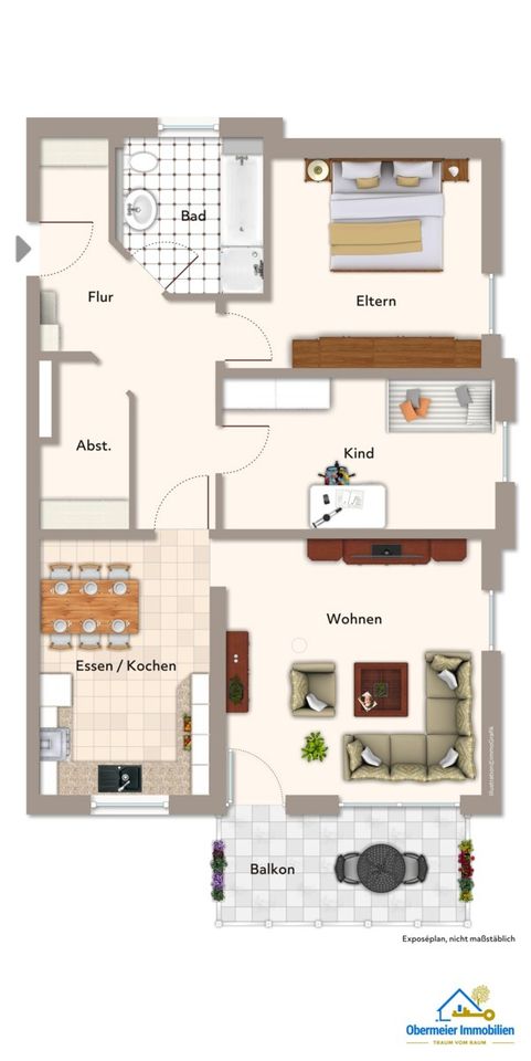 VB! Gehobene und neuwertige 3-Zimmer-Eigentumswohnung mit Lift und Südbalkon! in Obertraubling