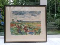 Aquarell, Worpswede 1948, signiert Niedersachsen - Worpswede Vorschau