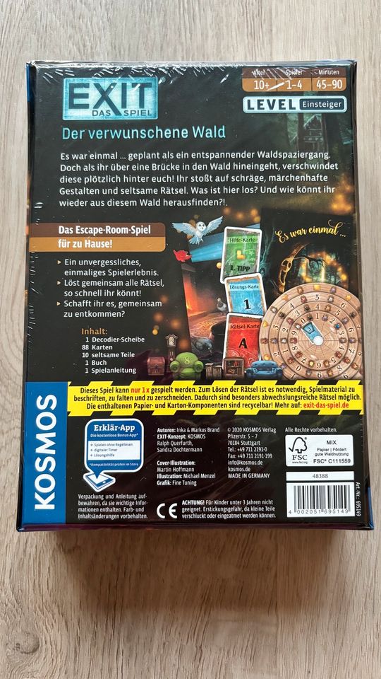 EXIT Einsteiger Das Spiel - Der verwunschene Wald (2020) neu/ OVP in Schönhorst