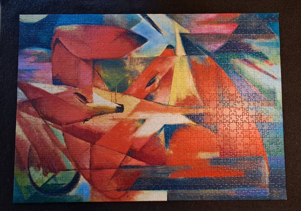 Puzzle-Kunst 1000 - Marc-The Foxes 1913 - Bluebird Puzzle in Wasbüttel