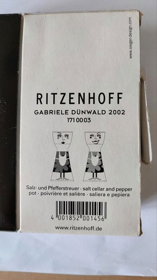 Ritzenhoff 1710003 Gabriele Ritzenhoff Salz Pfeffer neu ovp in Dresden