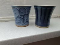 Teelichthalter Keramik blau rund Niedersachsen - Rötgesbüttel Vorschau