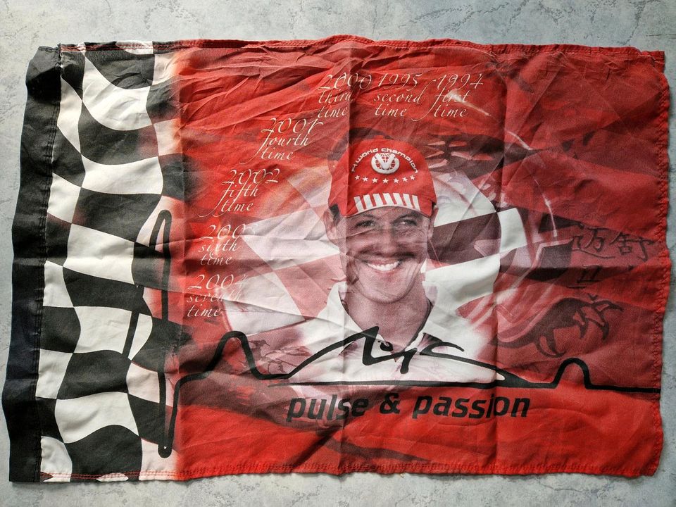 Fahne, Michael Schumacher, Ferrari in Gerstetten