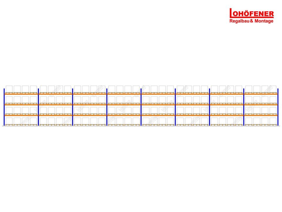 neues Schwerlastregal, Palettenregal Nedcon, Lager, 128 Plätze, 4.000 mm Höhe in Werther (Westfalen)
