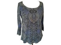 Pullover Strick-Pulli Tunika blau Paisley-Muste boho Gr 44 46 XXL Berlin - Charlottenburg Vorschau