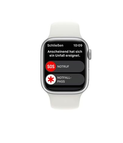 Apple Watch Series 8 GPS 45mm Aluminiumgehäuse Silber weißem Spor in Papenburg