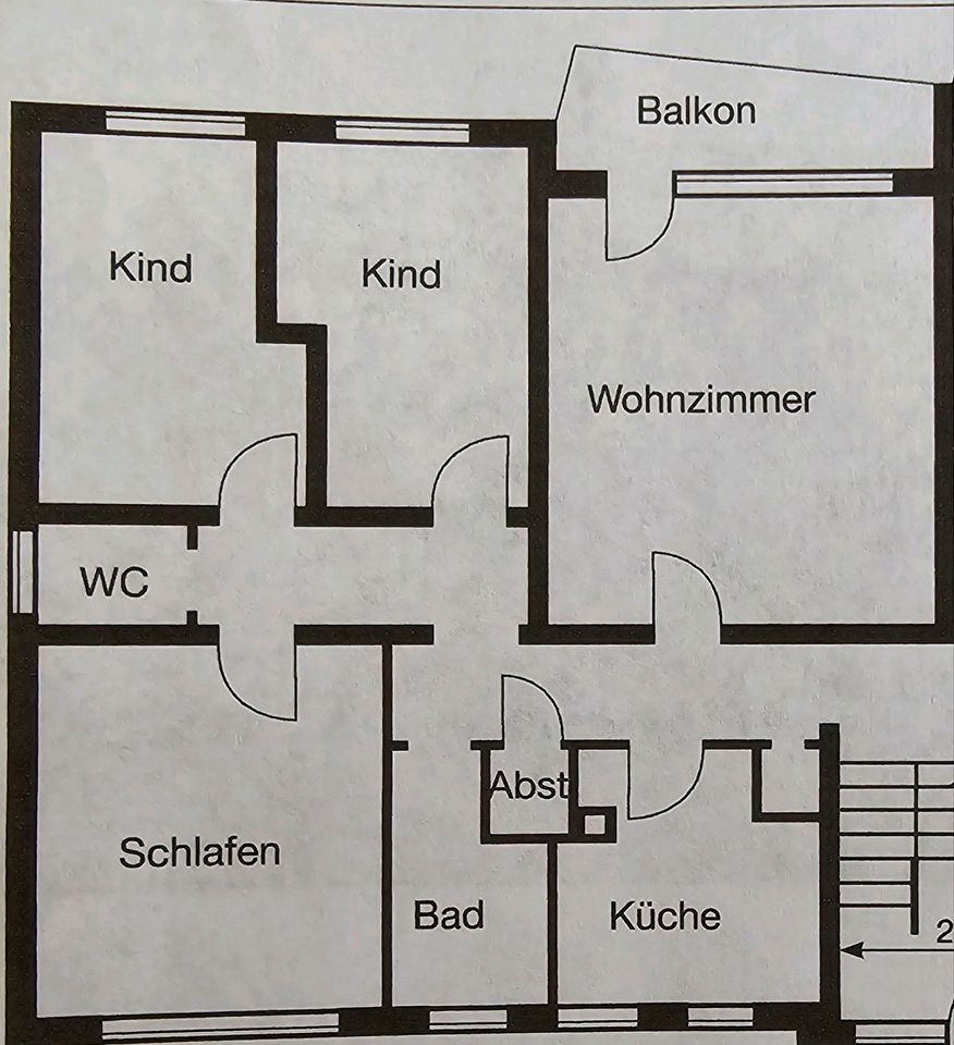 4 Zimmer Wohnung mit Balkon 83qm zentrale Lage in Senden