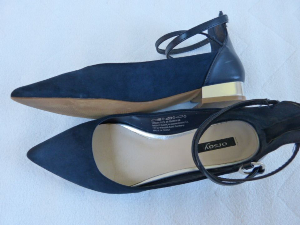 Damen Schuh Ballerinas, Farbe dunkelblau, Größe 38 in Cottbus