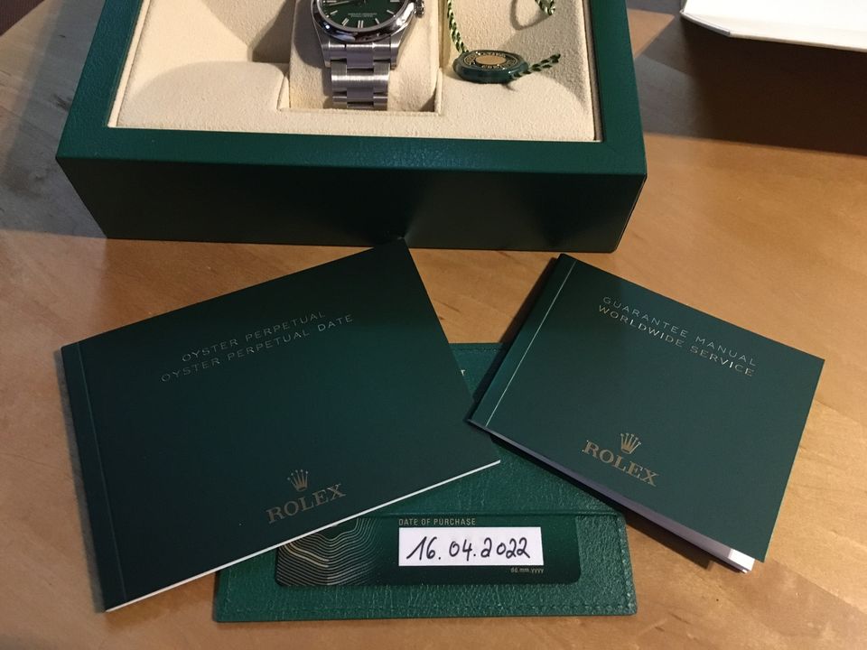 Rolex Oyster Perpetual 36 mm grün / green     "letzter Preis" in Herscheid