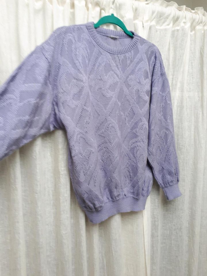 Pullover Vintage 80s Heavin Gr. M/L Flieder Palmen Neuwertig in Mülheim (Ruhr)