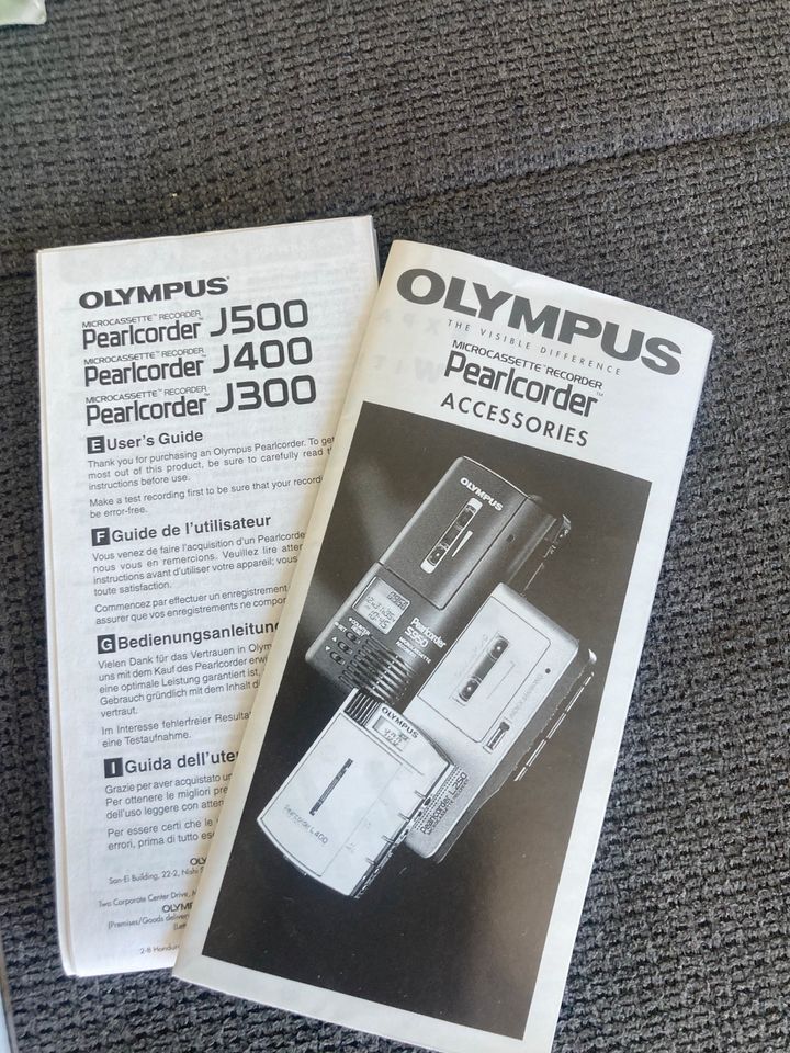 Olympus Pearlcorder J300 Diktiergerät mit 4 Microcassetten in Wolfsburg