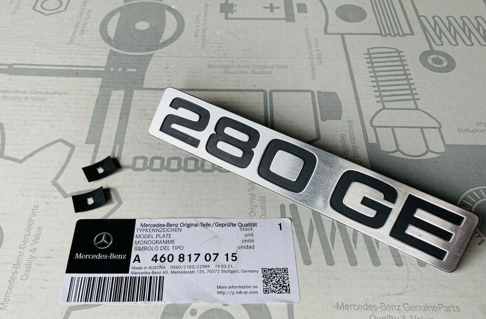 /972/ Mercedes-Benz Emblem Typenzeichen Schriftzug 280 GE W460 in Barsbüttel