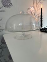 Glas Platte mit Deckel für Torten mit schönen Muster Hessen - Bad Soden-Salmünster Vorschau