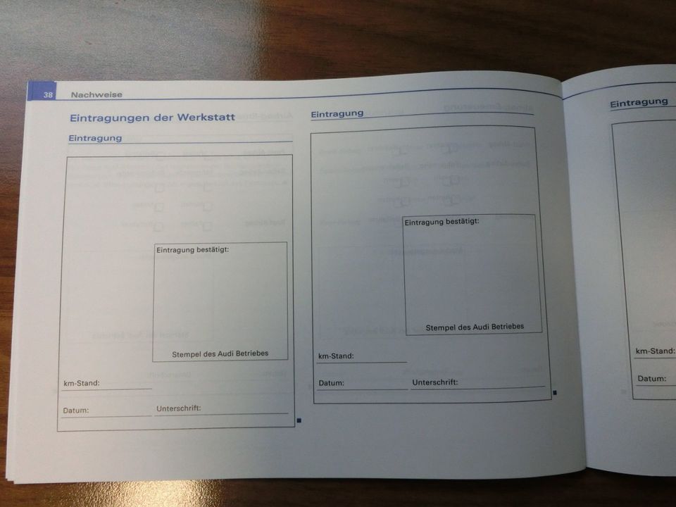 Audi Serviceheft A3, A4, A5, A6, A8, Q7,TT, R8, RS6, S6 ab 2007 in Nürnberg (Mittelfr)