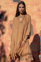 VISKOSE HEMDKLEID / TUNIKA MIT RÜSCHEN UND GÜRTEL Niedersachsen - Vechta Vorschau