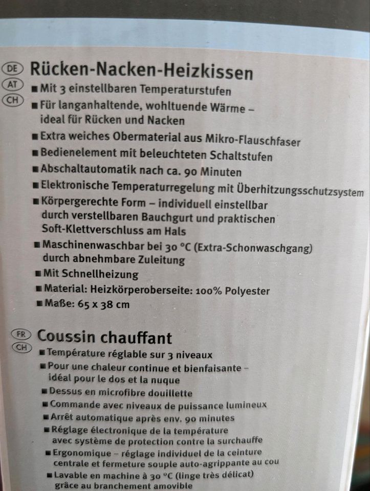 Rücken Nacken Heißkissen sehr selten genutzt im Karton in Berlin