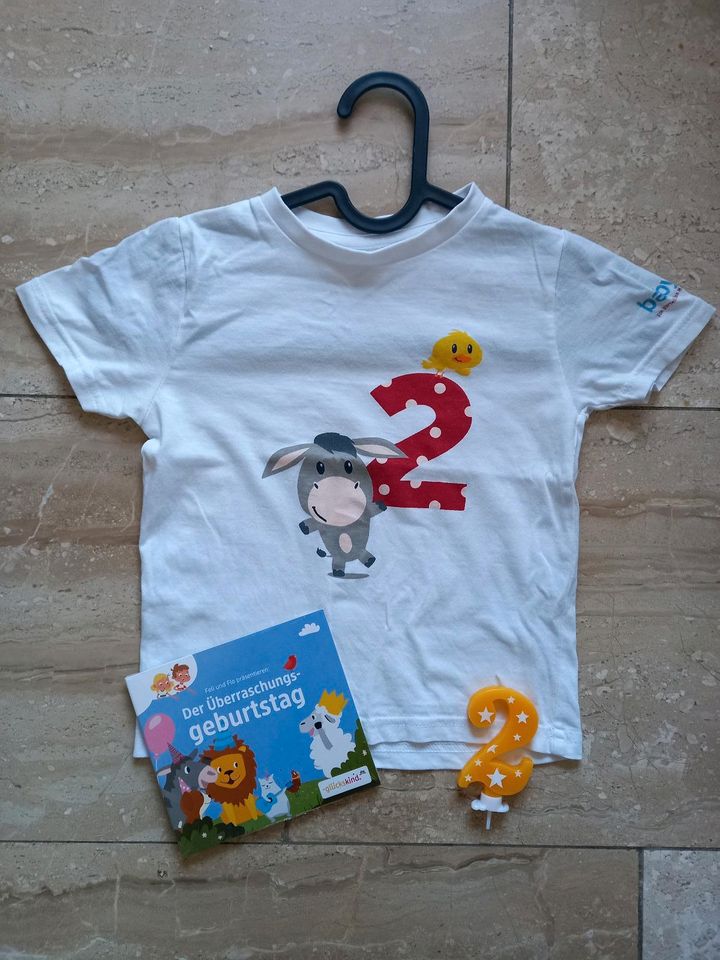 Geburtstag 2 T-Shirt, CD & Kerze Deko in Lonnig