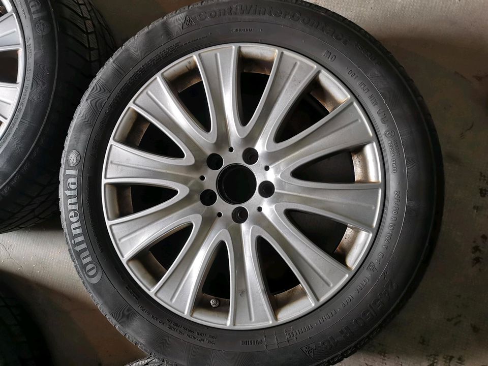 Mercedes Benz Felgen mit Winterreifen 245/50R18  8J x 18 H2 ET 42 in Frankfurt am Main