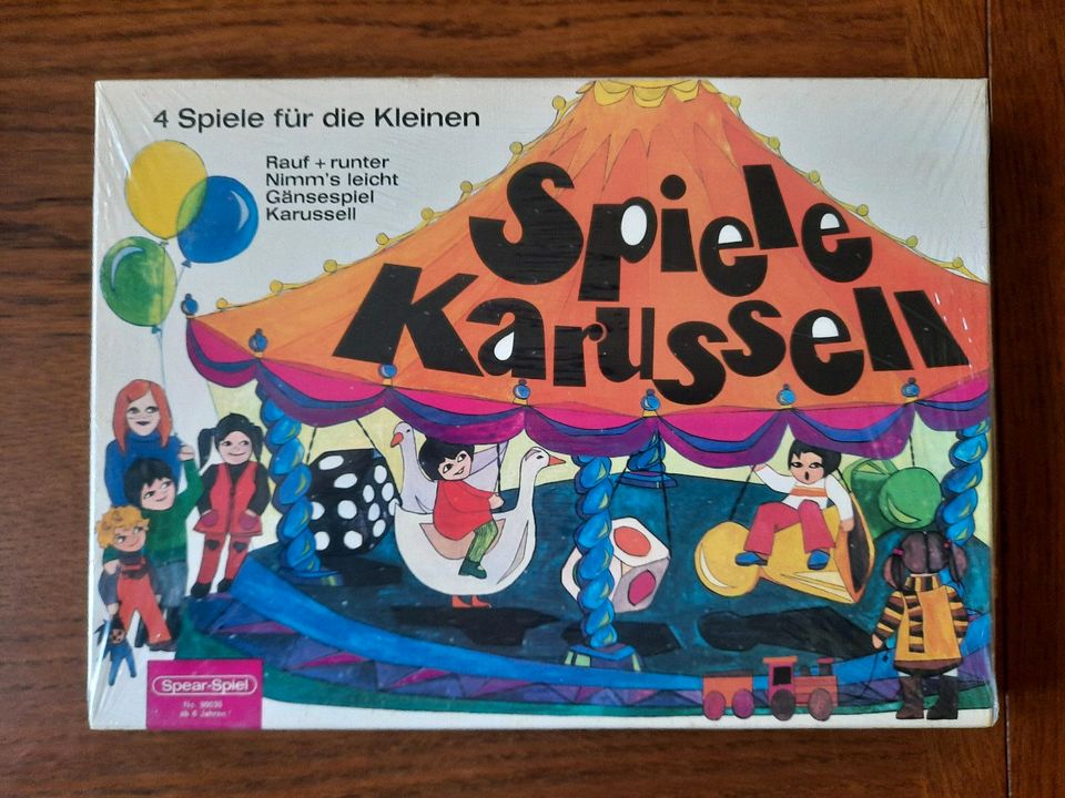NEU OVP Spiele Karussell 4 Spiele 70er Jahre Spear No. 90030 in Neumünster