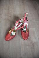 Bordello Violette 12G T-Strap Glitter Pumps Riemchen 40 Rot Nürnberg (Mittelfr) - Mitte Vorschau