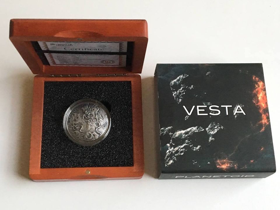 1 oz Silber Münzen Meteoriten Solar System Moon Mercury Vesta in Osnabrück