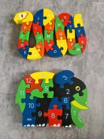 Holzpuzzle TCM Tschibo mit Zahlen ABC Lernpuzzle Elefant Schlange Bayern - Priesendorf Vorschau