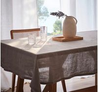 20 Stück graue Tischdecken aus Leinen 140x180 Hochzeitsdeko Hessen - Bischofsheim Vorschau