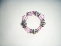 Armband und Halskettenanhänger rosa/silber aus Kunststoff Bayern - Neusitz Vorschau