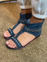 Sandalen Deichmann Jeans Style Blau mit Steinen Gr 35 Schuhe Nordrhein-Westfalen - Sankt Augustin Vorschau